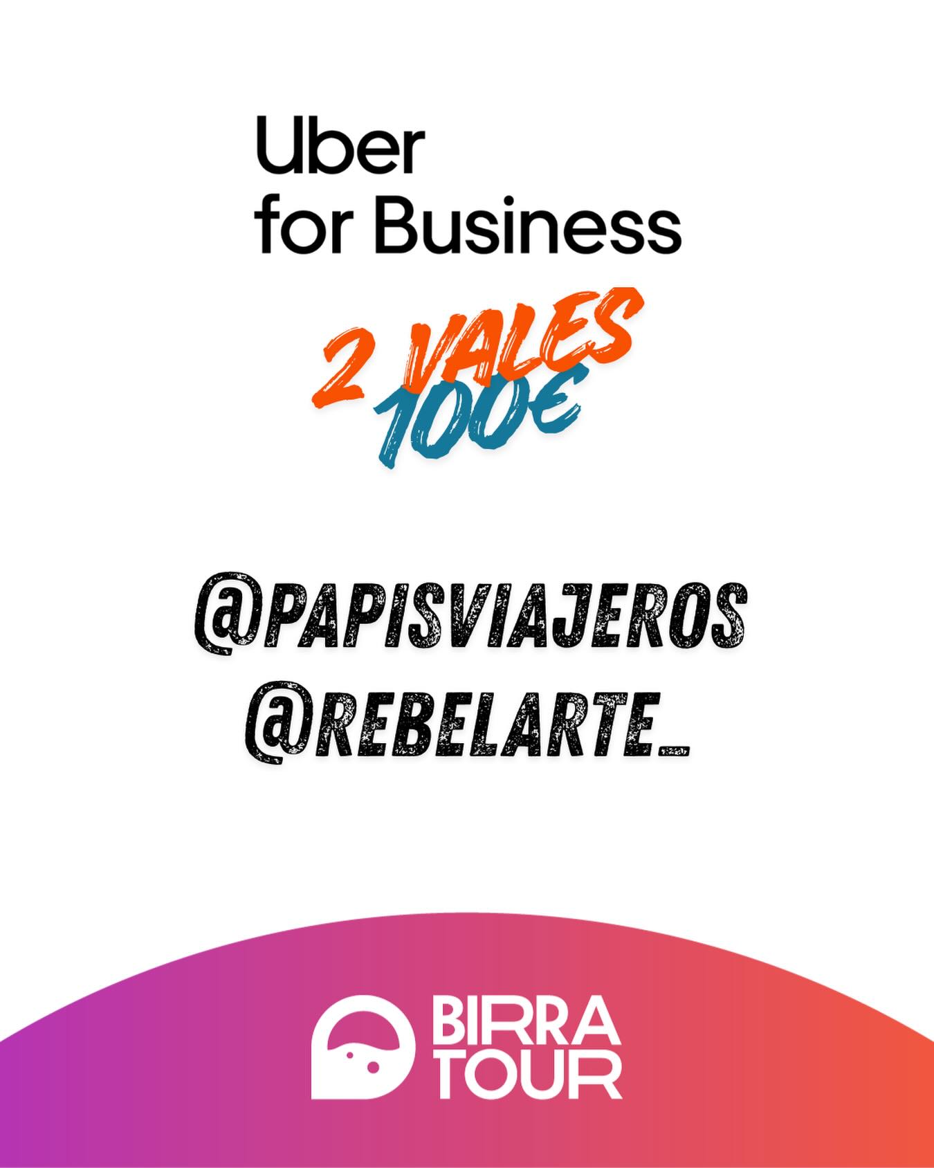 Este año contamos por primera vez con @uber_es como partner oficial de movilidad que nos llevó al evento y nos trajo a casa con un descuento especial.
🥁 Tenemos ya los dos ganadores de dos vales de 100€ para gastar en viajes cortesía de #HeymondoBirratour 🥁
🎉@Rebelarte_🎉
🎉@PapisViajeros🎉
✈️🧳🚙🚞
#creadoresdecontenido #uberforbusiness